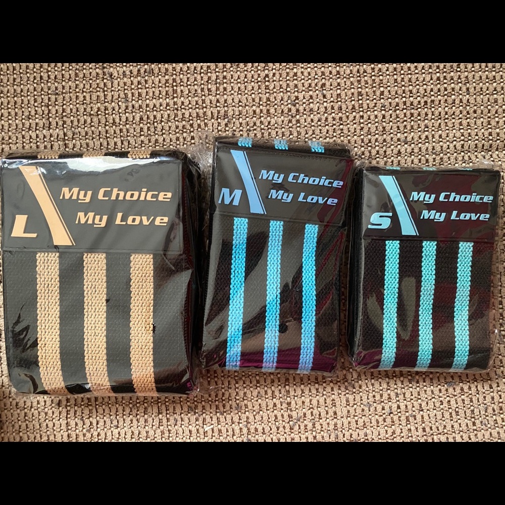 Thick resistance bands for workout.